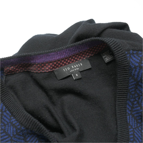 TED BAKER Merino Wool V-Neck Sweater - Picture 5 of 8